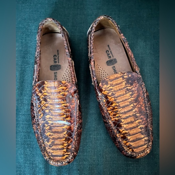 The Original Car Shoe Company Handmade Italian Snakeskin Loafers/Car Shoes - Picture 1 of 9